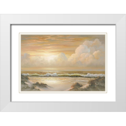 Dusk White Modern Wood Framed Art Print with Double Matting by Jaxn Blvd.