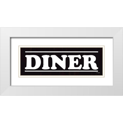 Diner White Modern Wood Framed Art Print with Double Matting by Jaxn Blvd.