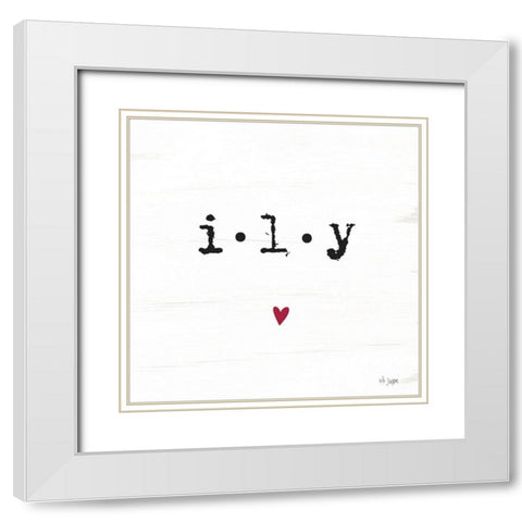 i-l-y White Modern Wood Framed Art Print with Double Matting by Jaxn Blvd.