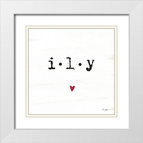 i-l-y White Modern Wood Framed Art Print with Double Matting by Jaxn Blvd.