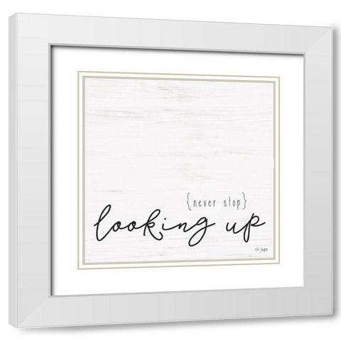 Looking Up White Modern Wood Framed Art Print with Double Matting by Jaxn Blvd.
