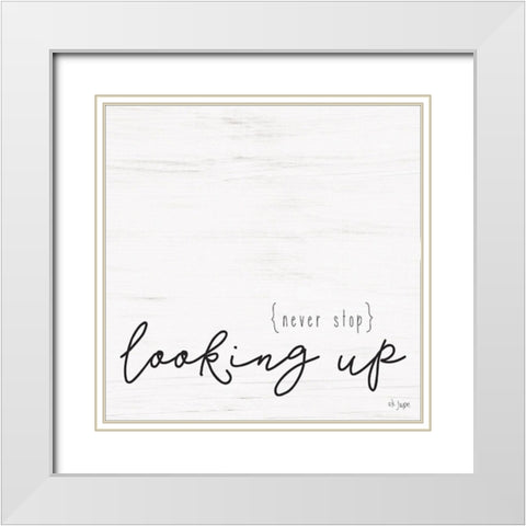 Looking Up White Modern Wood Framed Art Print with Double Matting by Jaxn Blvd.