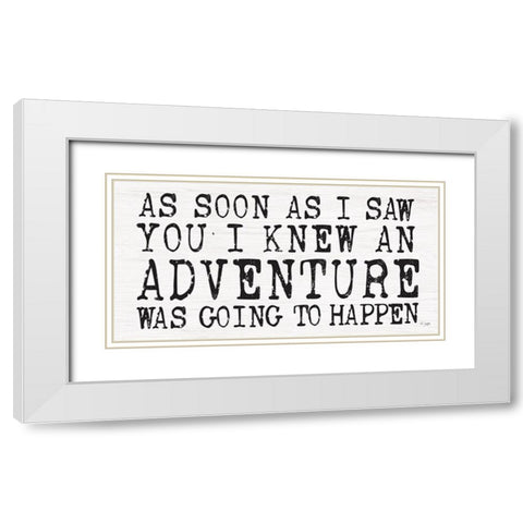 Adventure White Modern Wood Framed Art Print with Double Matting by Jaxn Blvd.