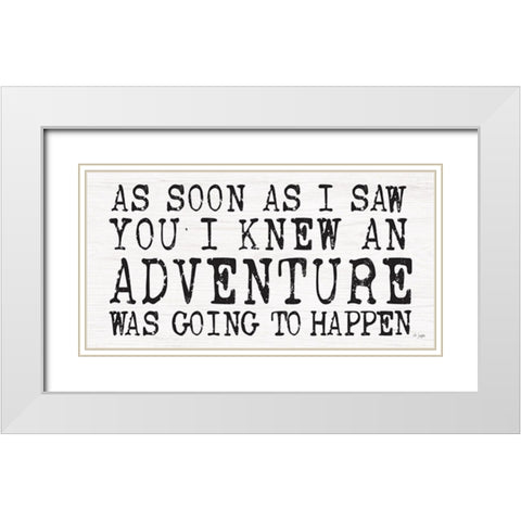 Adventure White Modern Wood Framed Art Print with Double Matting by Jaxn Blvd.