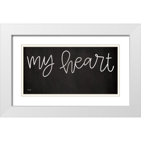 Be Still My Heart II White Modern Wood Framed Art Print with Double Matting by Jaxn Blvd.