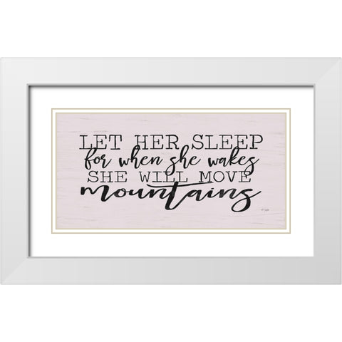 Let Her Sleep White Modern Wood Framed Art Print with Double Matting by Jaxn Blvd.
