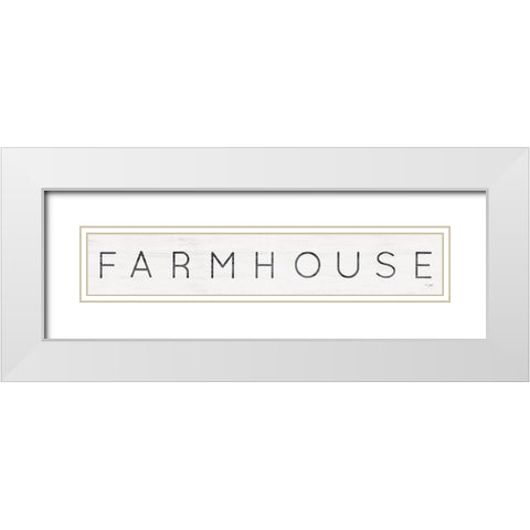 Farmhouse White Modern Wood Framed Art Print with Double Matting by Jaxn Blvd.