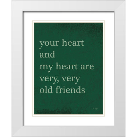 Old Friends White Modern Wood Framed Art Print with Double Matting by Jaxn Blvd.