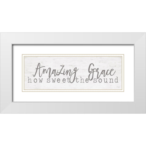 Amazing Grace White Modern Wood Framed Art Print with Double Matting by Jaxn Blvd.