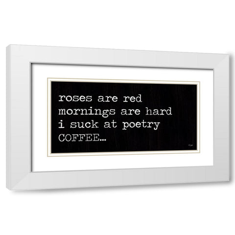 Roses Are Red White Modern Wood Framed Art Print with Double Matting by Jaxn Blvd.