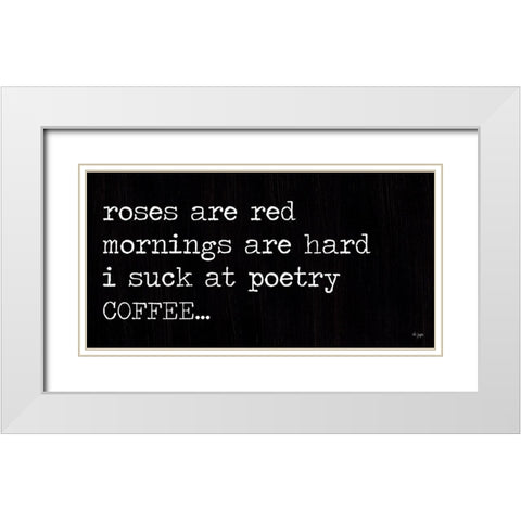 Roses Are Red White Modern Wood Framed Art Print with Double Matting by Jaxn Blvd.