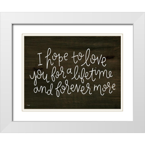 Love For a Lifetime White Modern Wood Framed Art Print with Double Matting by Jaxn Blvd.