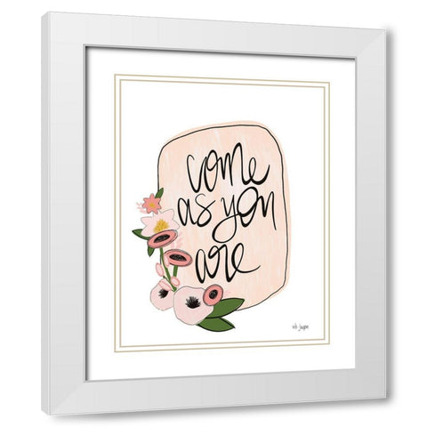 Come As You Are White Modern Wood Framed Art Print with Double Matting by Jaxn Blvd.
