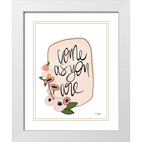 Come As You Are White Modern Wood Framed Art Print with Double Matting by Jaxn Blvd.