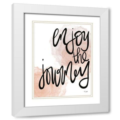 Enjoy the Journey White Modern Wood Framed Art Print with Double Matting by Jaxn Blvd.