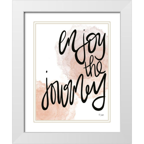 Enjoy the Journey White Modern Wood Framed Art Print with Double Matting by Jaxn Blvd.