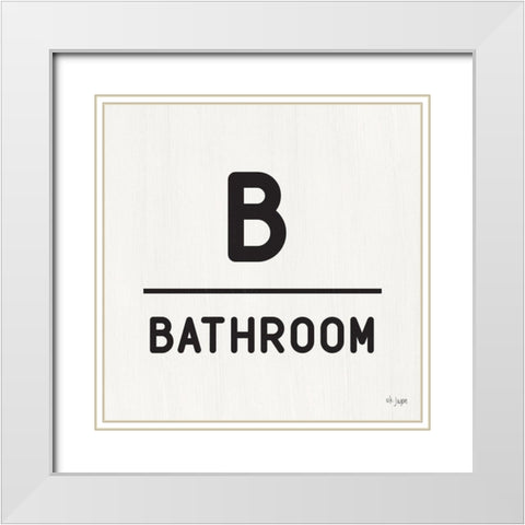 Bathroom White Modern Wood Framed Art Print with Double Matting by Jaxn Blvd.
