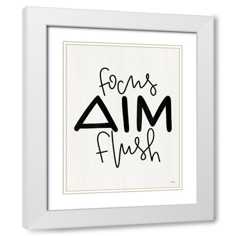 Focus-Aim-Flush White Modern Wood Framed Art Print with Double Matting by Jaxn Blvd.