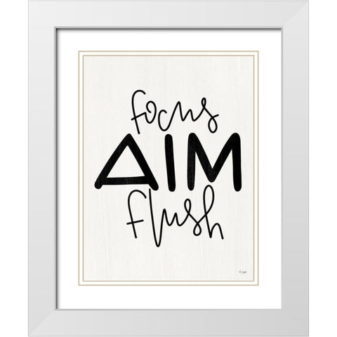 Focus-Aim-Flush White Modern Wood Framed Art Print with Double Matting by Jaxn Blvd.