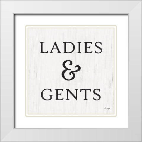 Ladies And Gents White Modern Wood Framed Art Print with Double Matting by Jaxn Blvd.