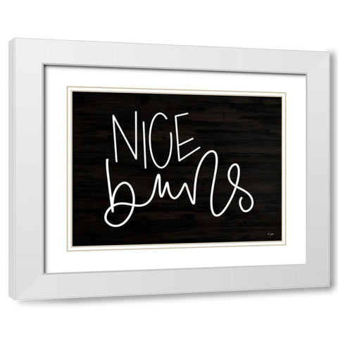 Nice Buns White Modern Wood Framed Art Print with Double Matting by Jaxn Blvd.