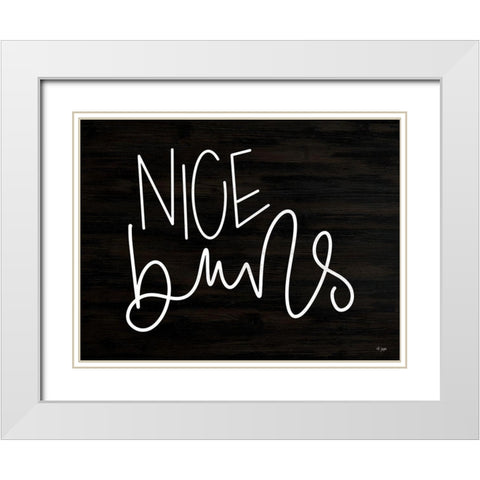 Nice Buns White Modern Wood Framed Art Print with Double Matting by Jaxn Blvd.