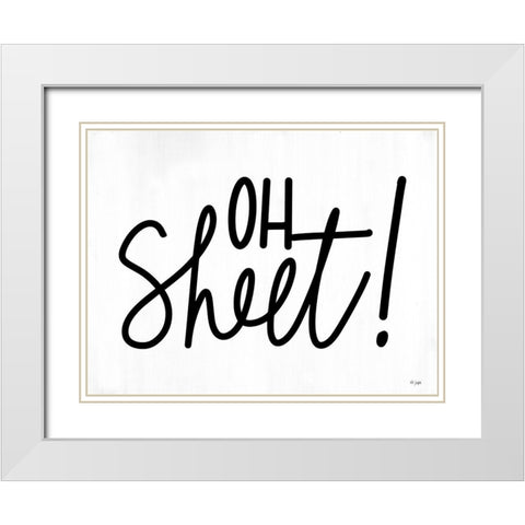 Oh Sheet! White Modern Wood Framed Art Print with Double Matting by Jaxn Blvd.