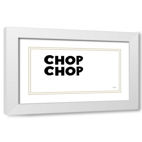 Chop-Chop White Modern Wood Framed Art Print with Double Matting by Jaxn Blvd.