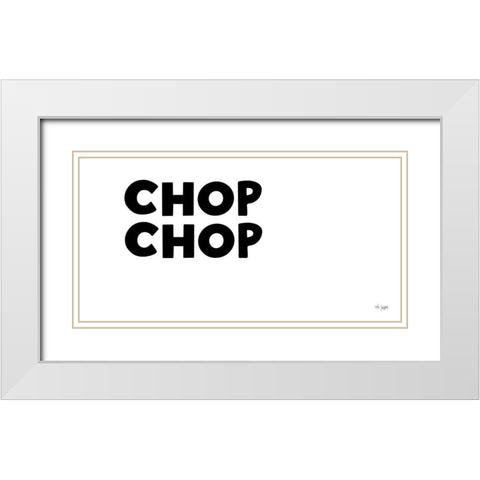 Chop-Chop White Modern Wood Framed Art Print with Double Matting by Jaxn Blvd.