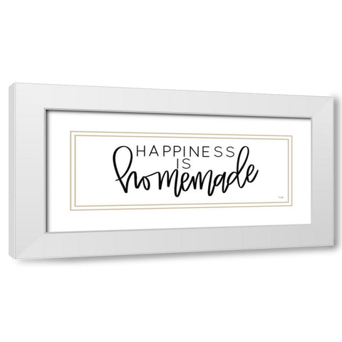 Happiness is Homemade White Modern Wood Framed Art Print with Double Matting by Jaxn Blvd.