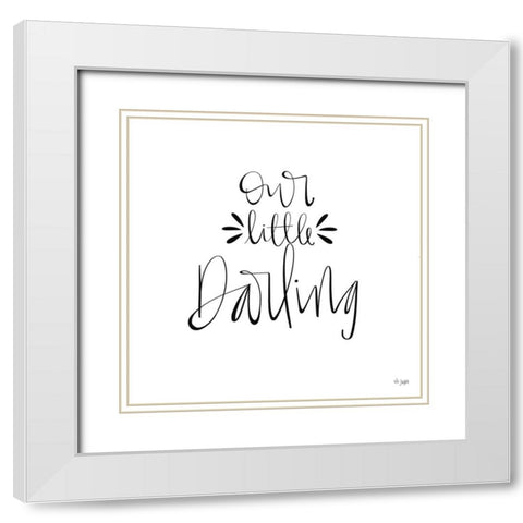 Our Little Darling White Modern Wood Framed Art Print with Double Matting by Jaxn Blvd.