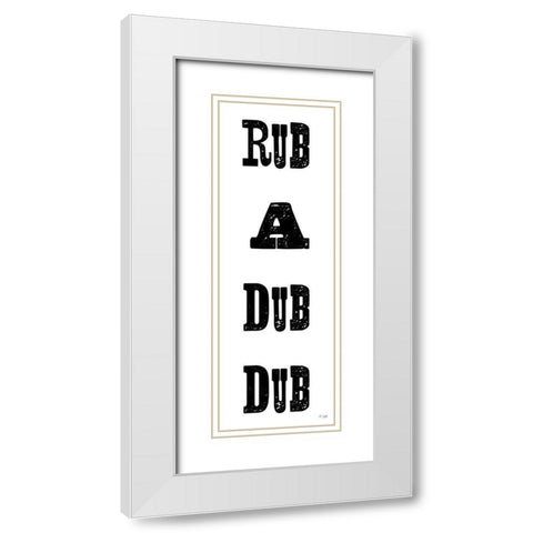 Rub a Dub Dub White Modern Wood Framed Art Print with Double Matting by Jaxn Blvd.