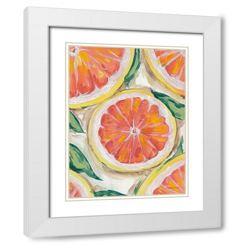 Blood Orange White Modern Wood Framed Art Print with Double Matting by Mingo, Jessica