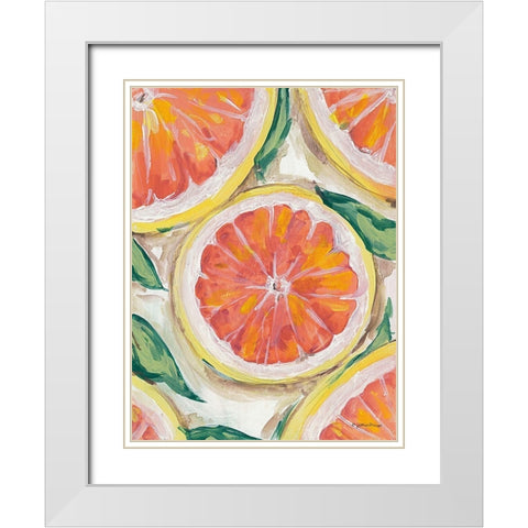 Blood Orange White Modern Wood Framed Art Print with Double Matting by Mingo, Jessica