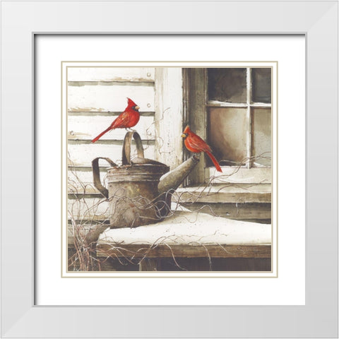Waiting for Spring White Modern Wood Framed Art Print with Double Matting by Rossini, John