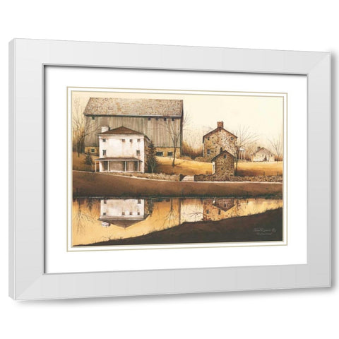 Reflections of Stucco and Stone White Modern Wood Framed Art Print with Double Matting by Rossini, John