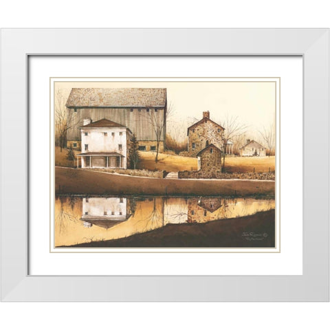 Reflections of Stucco and Stone White Modern Wood Framed Art Print with Double Matting by Rossini, John