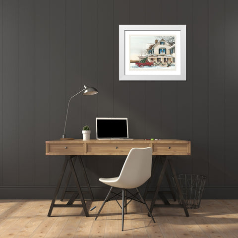 Preparing for Christmas White Modern Wood Framed Art Print with Double Matting by Rossini, John