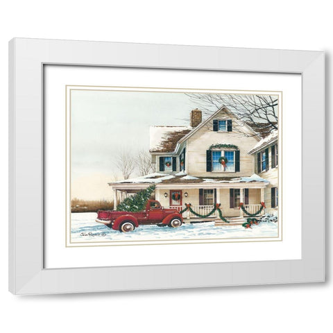 Preparing for Christmas White Modern Wood Framed Art Print with Double Matting by Rossini, John