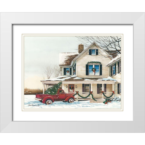Preparing for Christmas White Modern Wood Framed Art Print with Double Matting by Rossini, John
