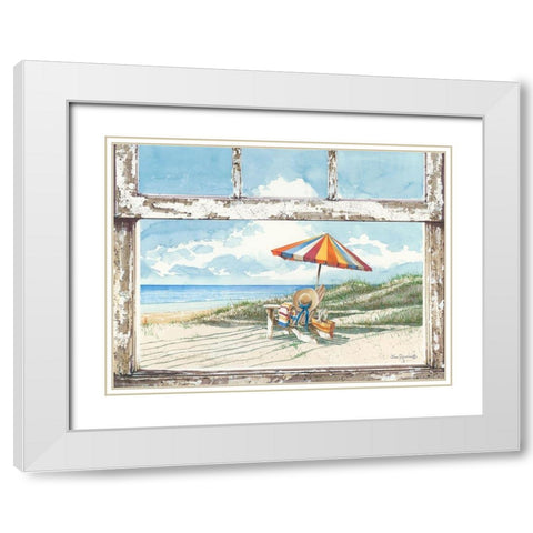 Weathered View White Modern Wood Framed Art Print with Double Matting by Rossini, John