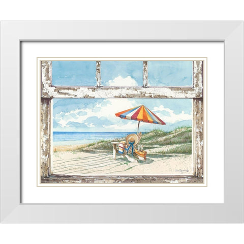 Weathered View White Modern Wood Framed Art Print with Double Matting by Rossini, John