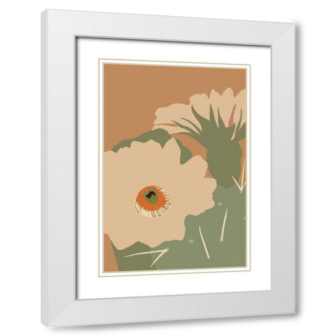 Pretty Prickle 2 White Modern Wood Framed Art Print with Double Matting by Kamdon Kreations