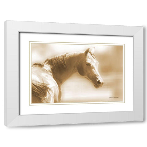Rose I Sepia White Modern Wood Framed Art Print with Double Matting by Brooks, Kari