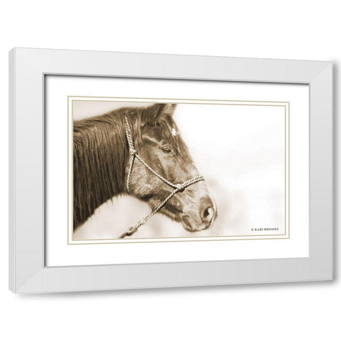 Sepia Thunder White Modern Wood Framed Art Print with Double Matting by Brooks, Kari