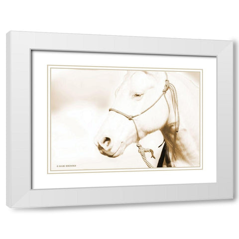 Sepia Medicine Man White Modern Wood Framed Art Print with Double Matting by Brooks, Kari