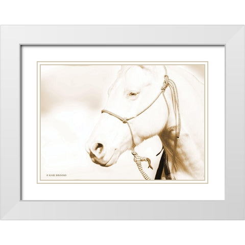 Sepia Medicine Man White Modern Wood Framed Art Print with Double Matting by Brooks, Kari
