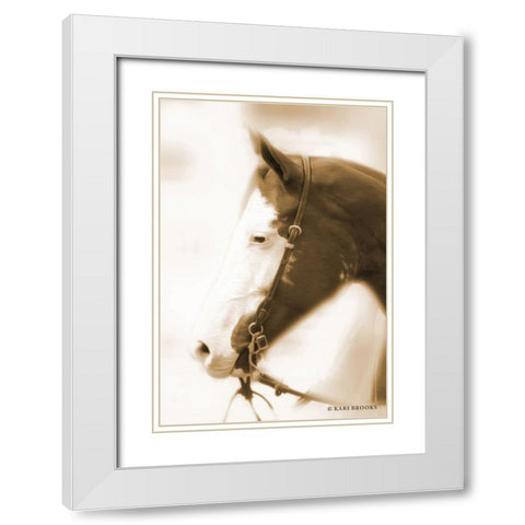Sepia Dream White Modern Wood Framed Art Print with Double Matting by Brooks, Kari