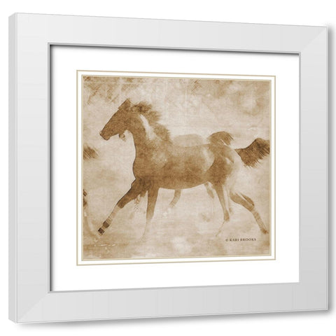 Running Fowl I White Modern Wood Framed Art Print with Double Matting by Brooks, Kari