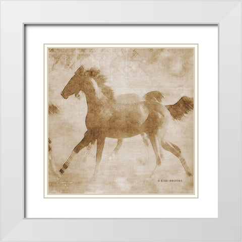 Running Fowl I White Modern Wood Framed Art Print with Double Matting by Brooks, Kari